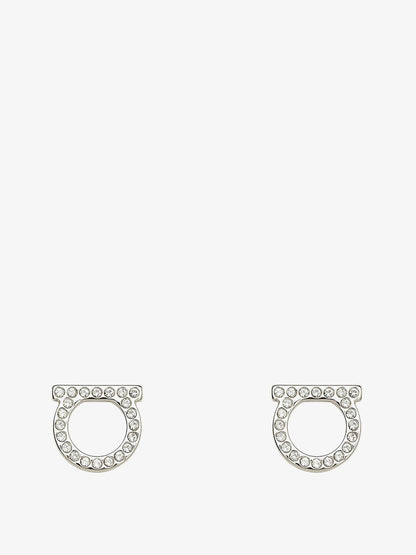 Gancini Crystals Brass Earrings thumbnail