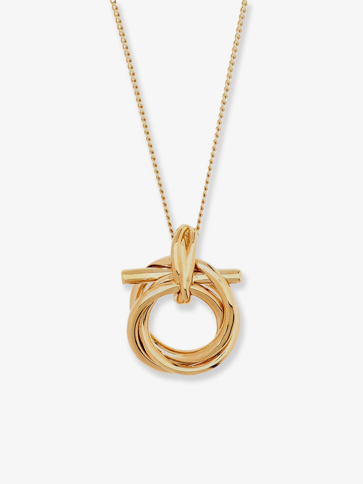 Brass necklace with Gancini pendant