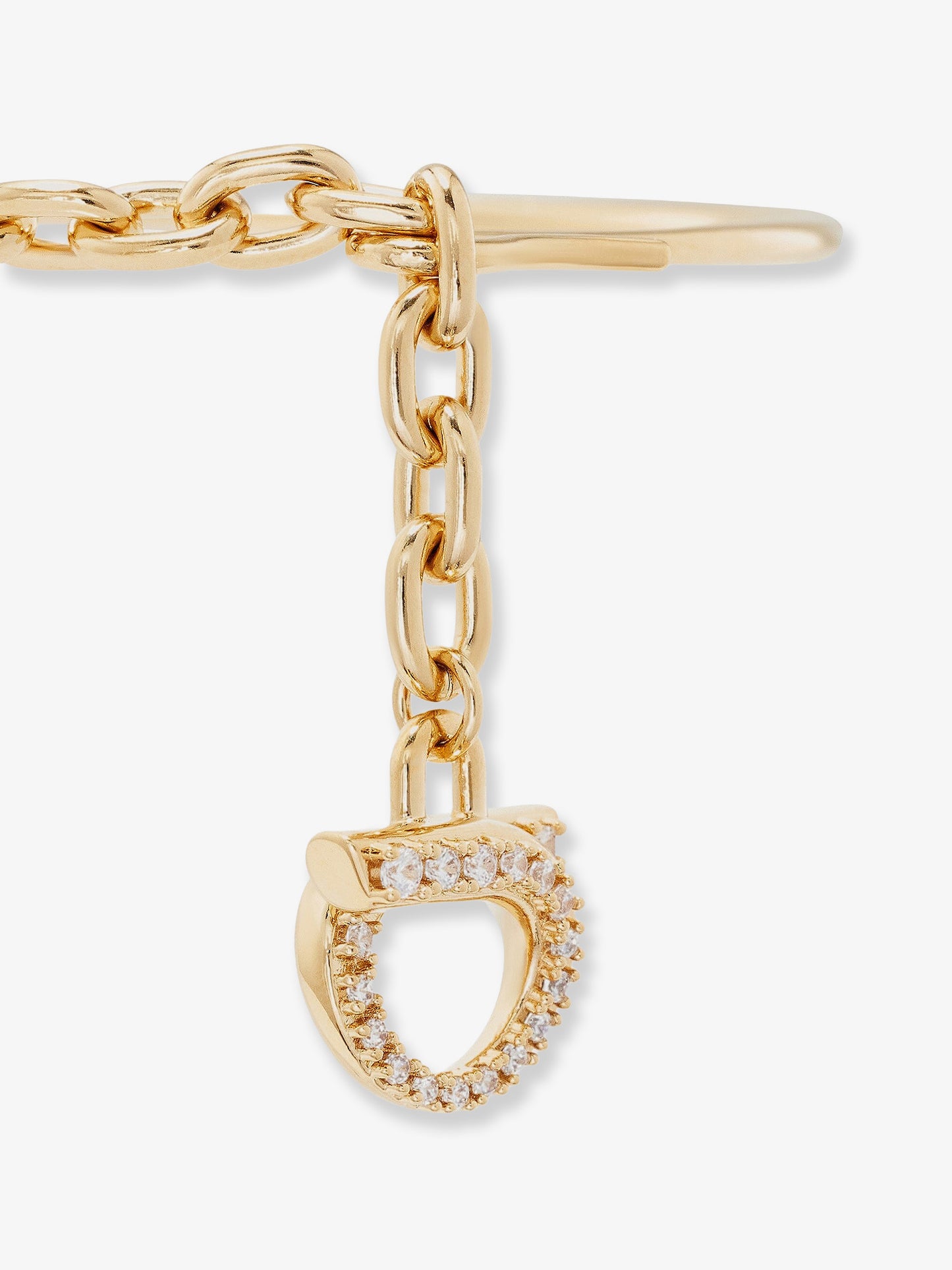 Brass bracelet with Gancini detail