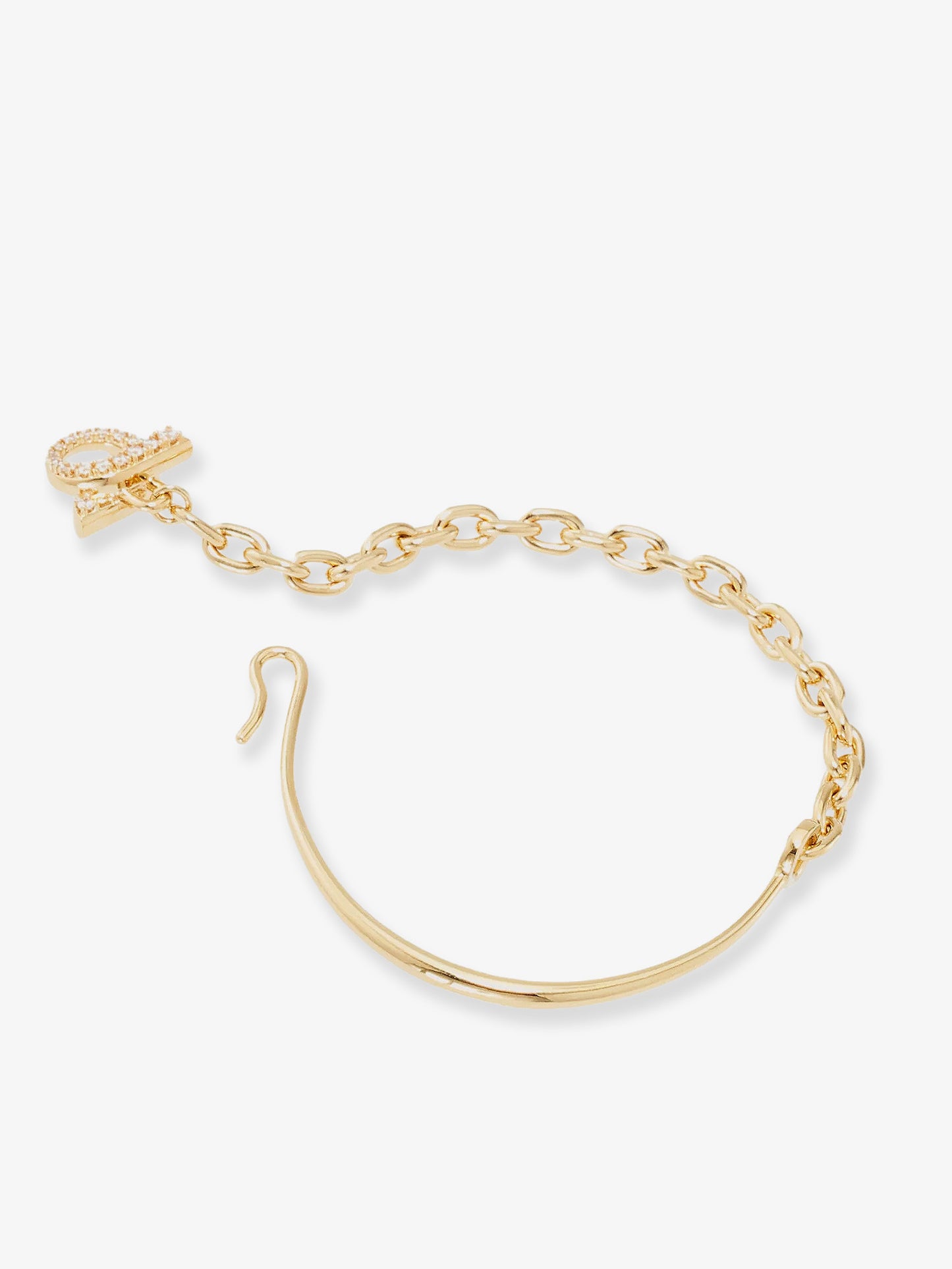 Brass bracelet with Gancini detail