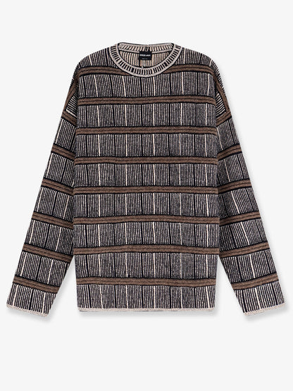 Over striped virgin wool and silk sweater thumbnail