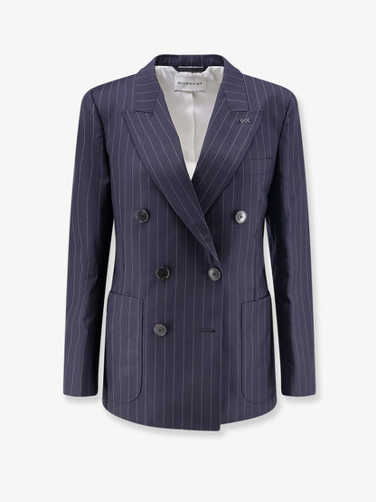 Double-breasted wool blazer thumbnail