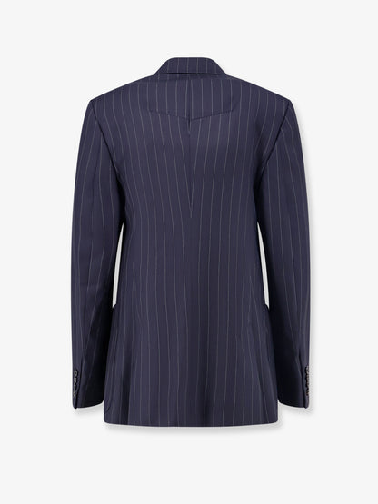 Double-breasted wool blazer thumbnail