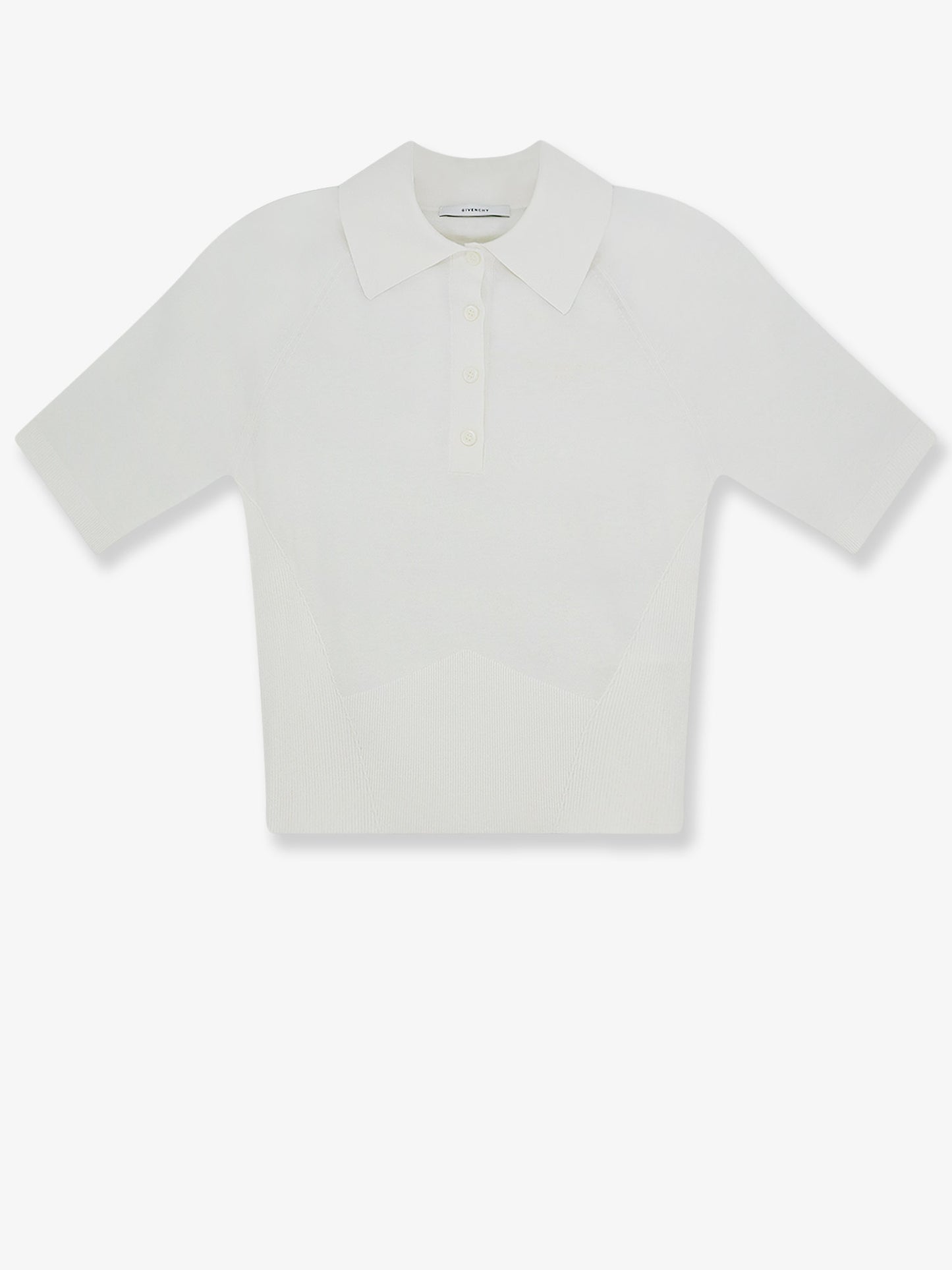 Cropped cotton and silk polo shirt