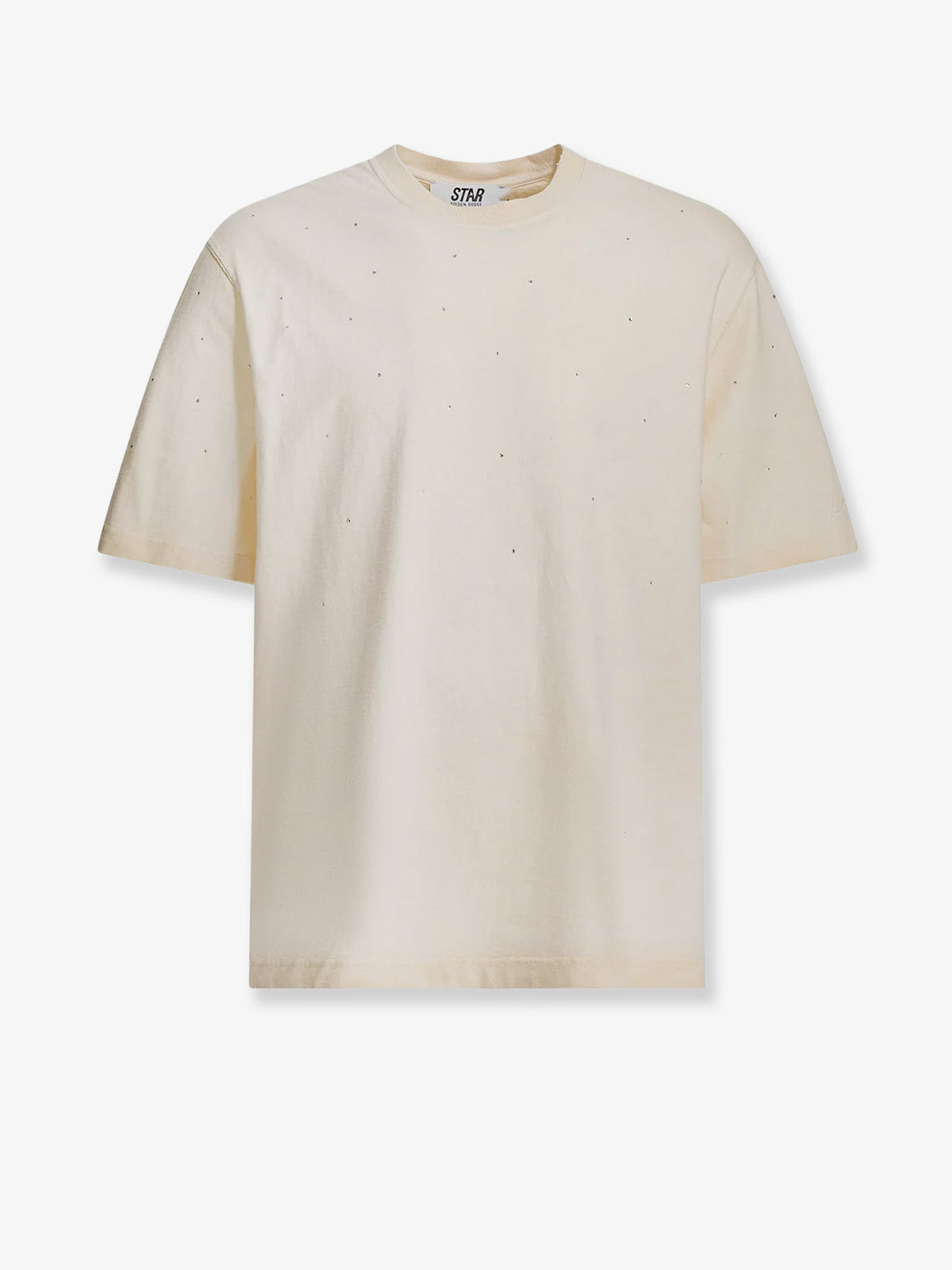 Cotton Star T-shirt with all-over rhinestones