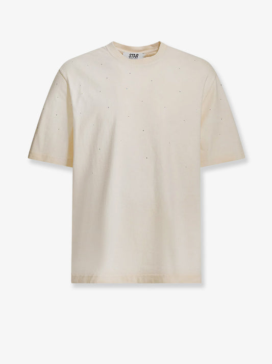 Cotton Star T-shirt with all-over rhinestones