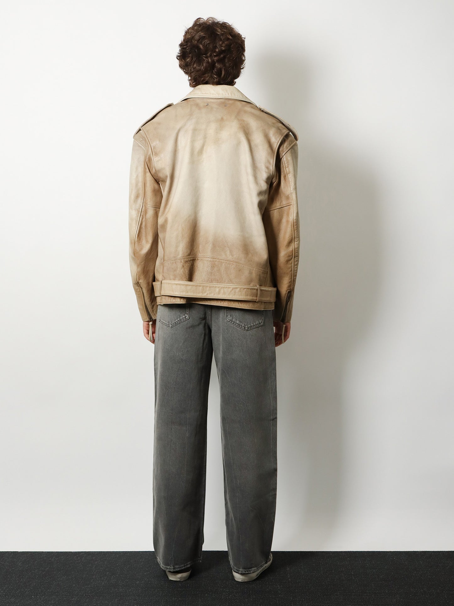 Phoebe Over leather jacket
