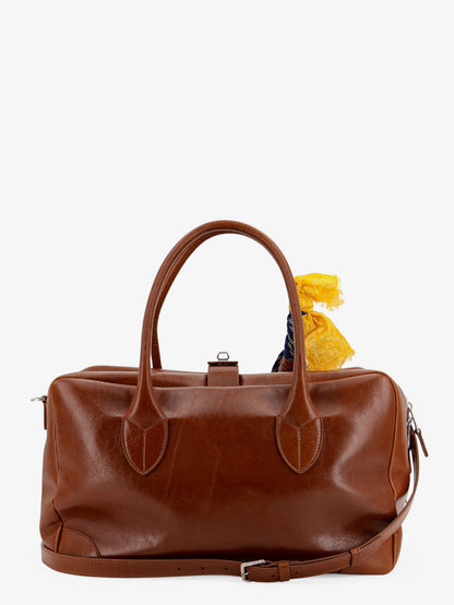 Vita leather handbag with front logo thumbnail