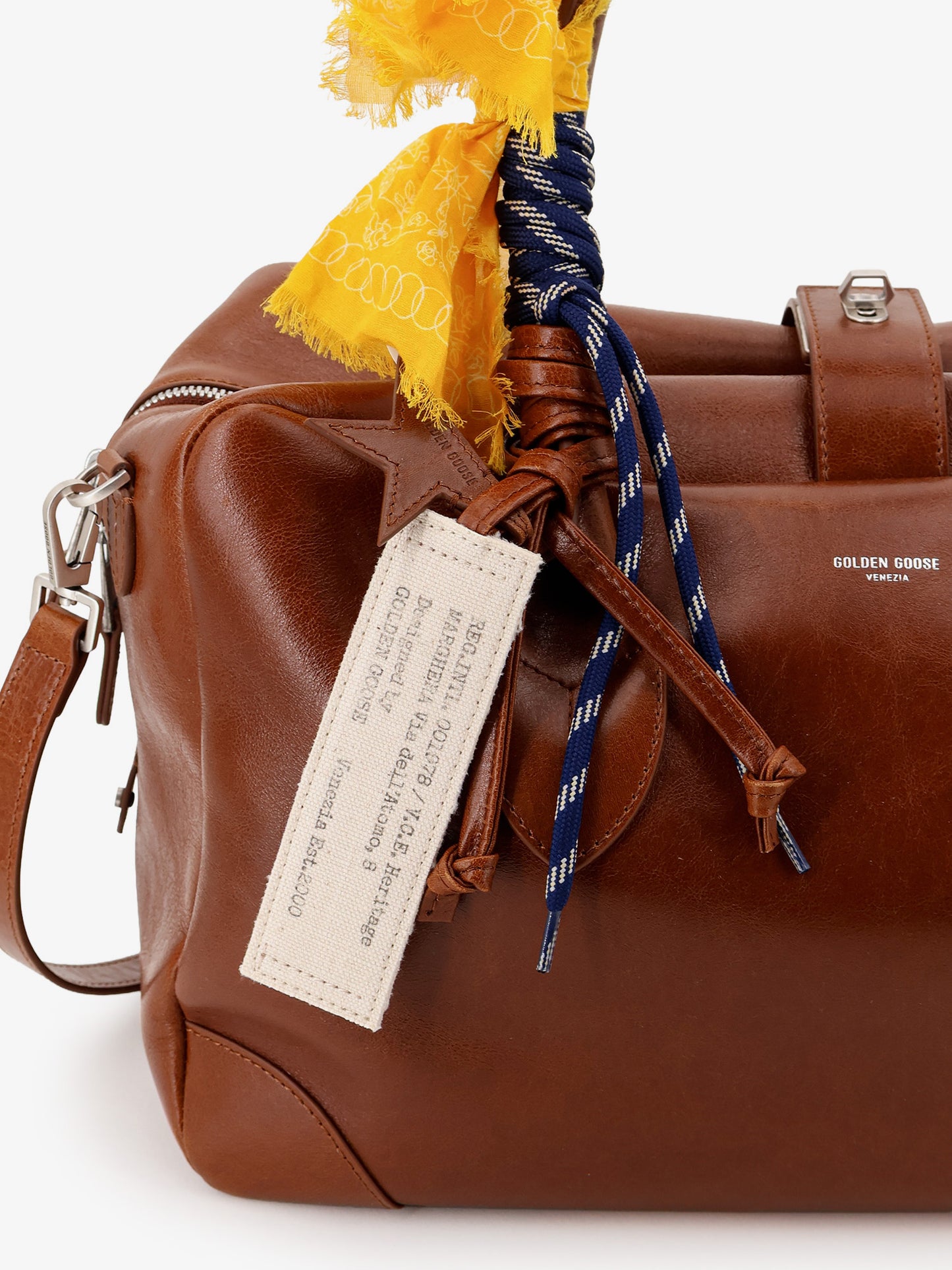 Vita leather handbag with front logo