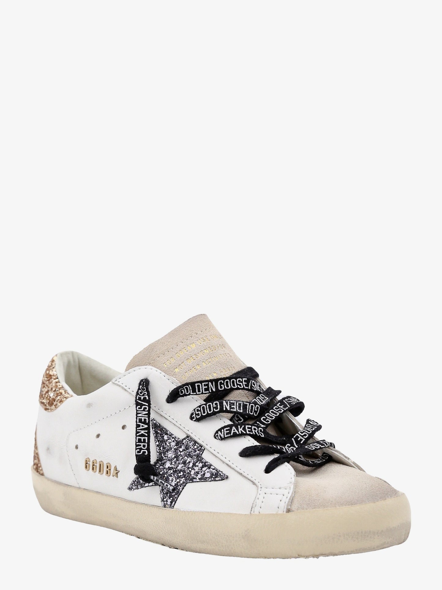 Super-Star leather sneakers with iconic glitter logo on the side