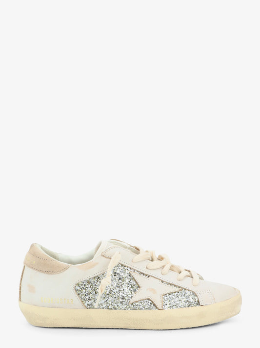 Sneakers Superstar in pelle con motivo glitter all-over