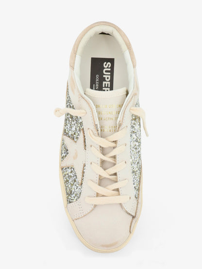 Superstar leather sneakers with all-over glitter pattern thumbnail