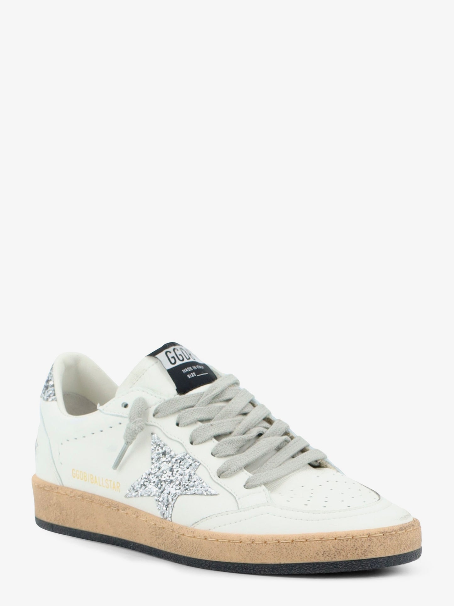 Ballstar leather sneakers with iconic glitter logo on the side