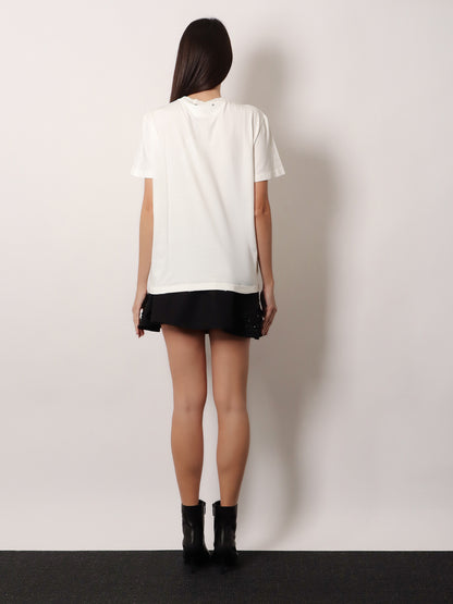 Cotton t-shirt with rhinestones thumbnail