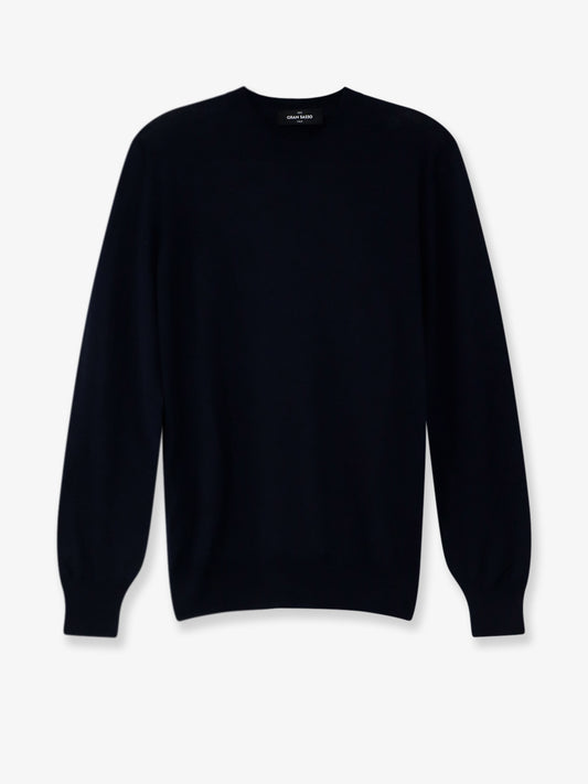 Virgin wool, cashmere, and silk blend sweater