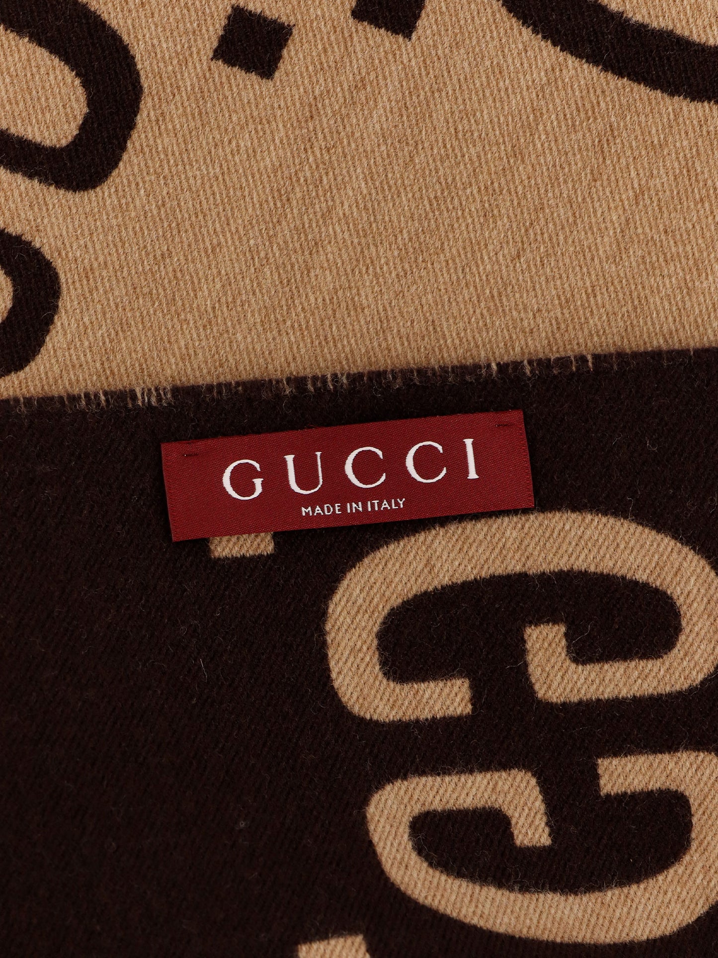 Wool and silk scarf with GG jacquard motif