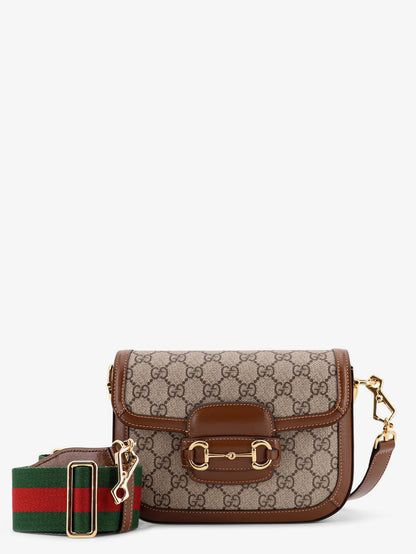 Coated canvas Gucci Horsebit 1955 crossbody bag with GG Supreme motif thumbnail
