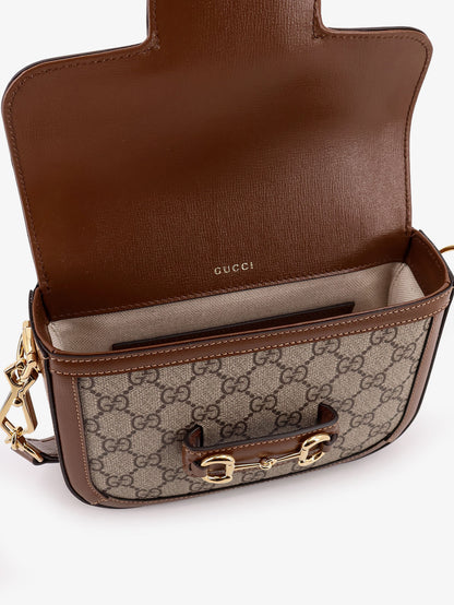 Coated canvas Gucci Horsebit 1955 crossbody bag with GG Supreme motif thumbnail