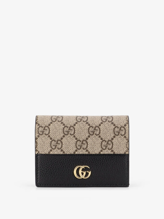 Mini leather wallet and GG Supreme fabric