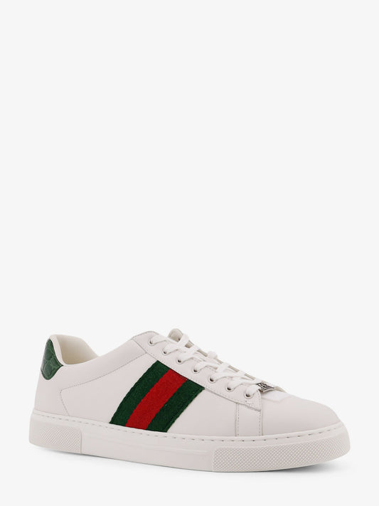 Sneakers ace in pelle con banda web laterale