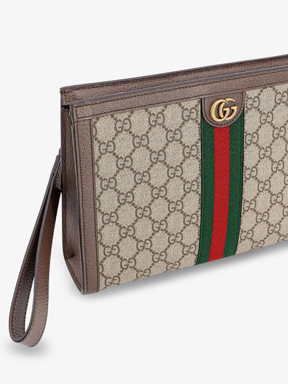 Ophidia GG fabric clutch bag thumbnail