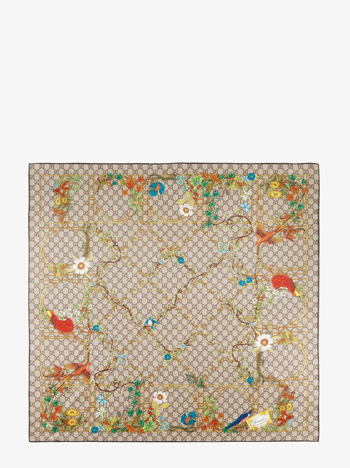 Cage GG silk foulard