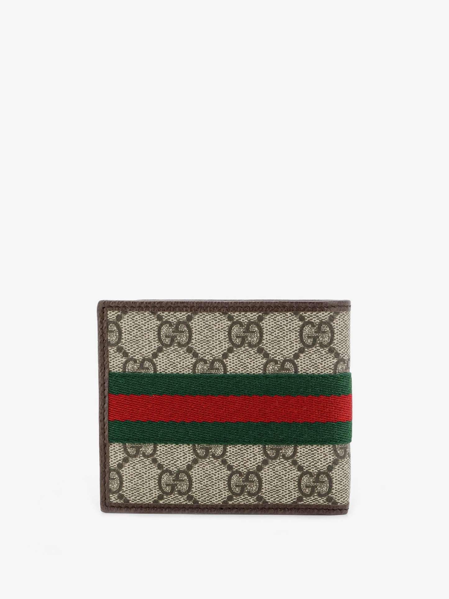Coated canvas wallet with GG motif