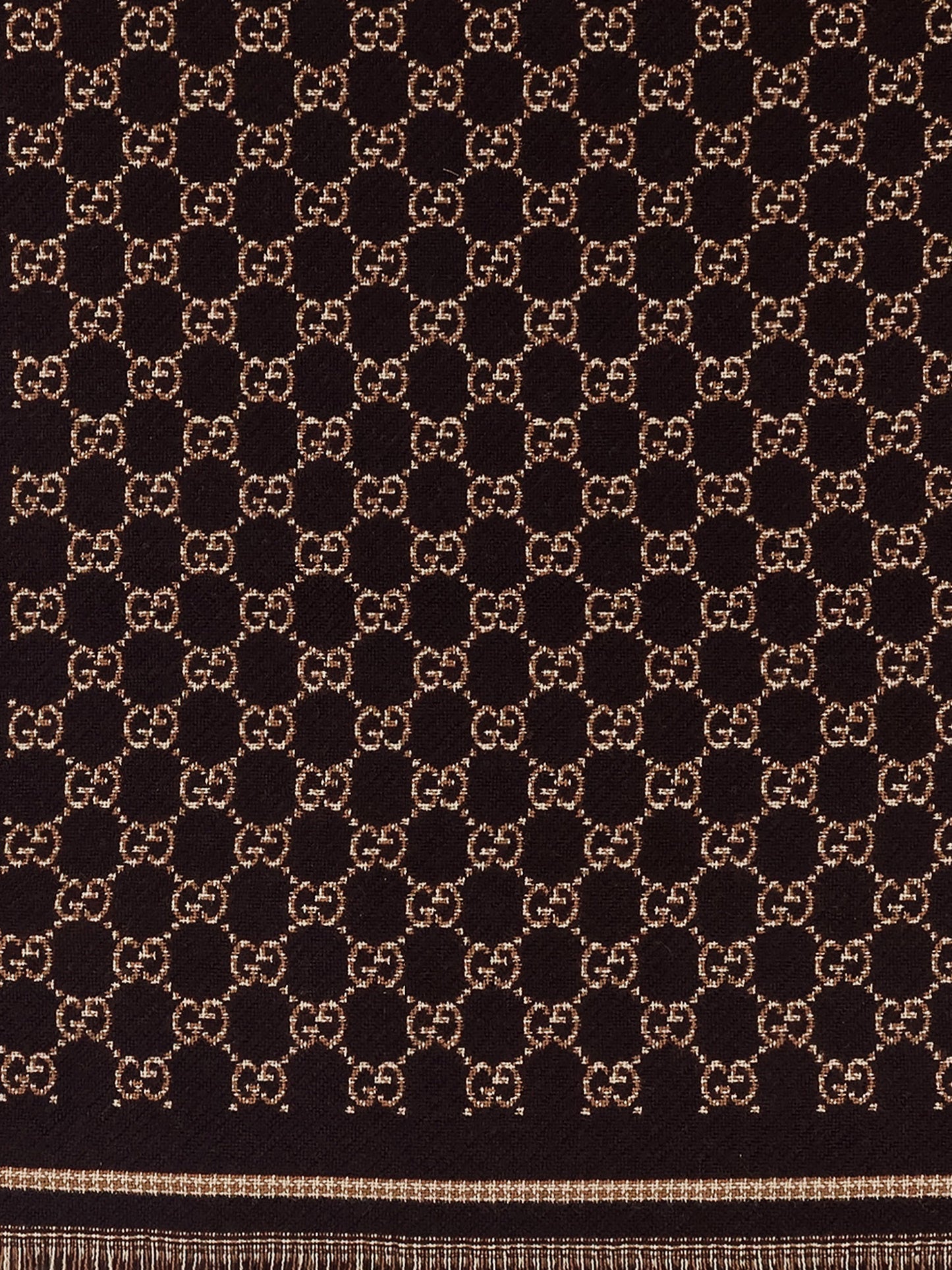 GG wool jacquard scarf