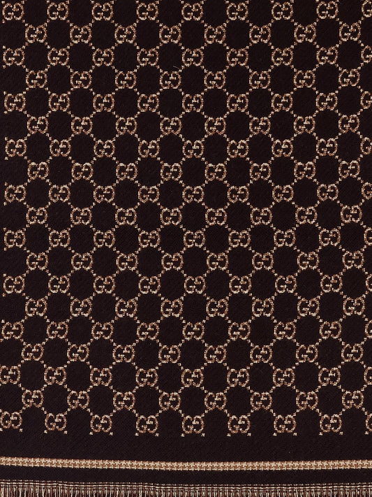 GG wool jacquard scarf