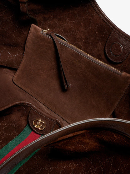 Gucci Giglio perforated suede shopping bag thumbnail