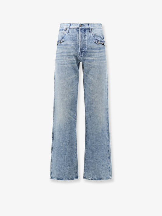 Stonewashed cotton denim jeans