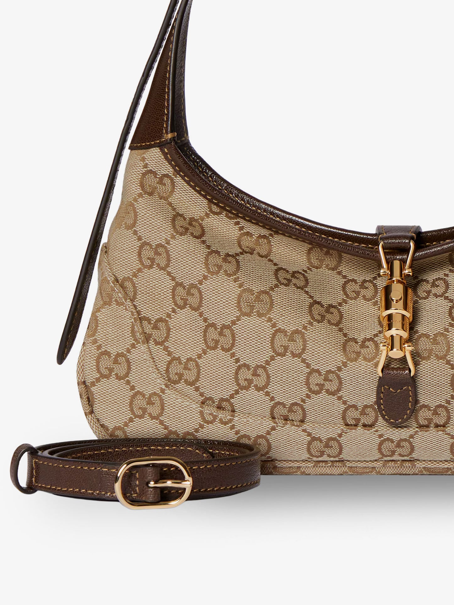 Jackie Slim GG Fabric and leather shoulder bag