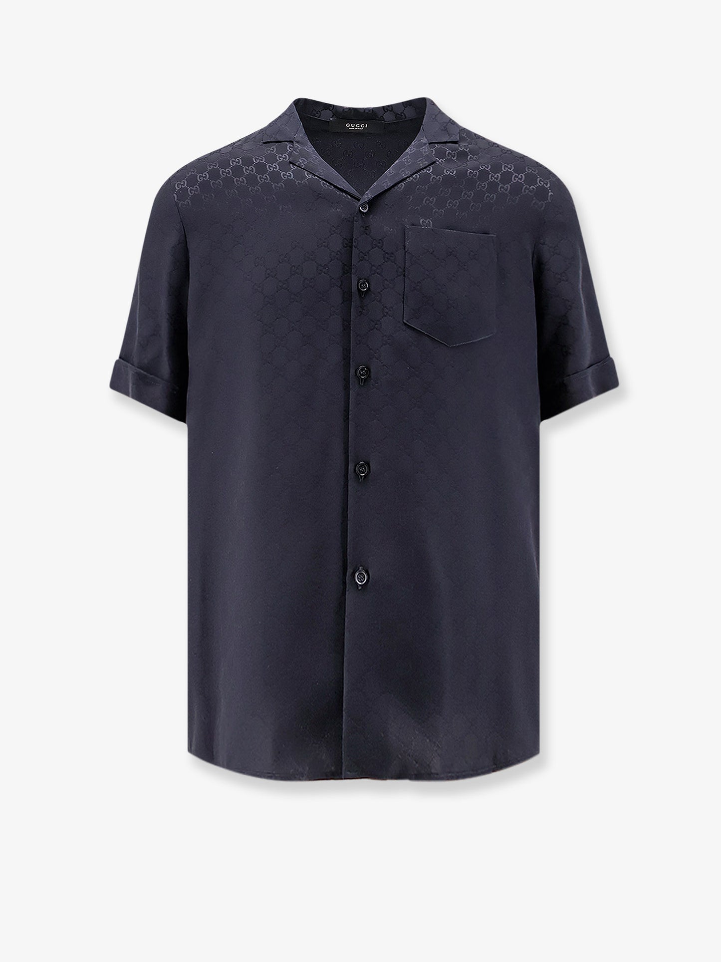 Camicia in seta GG jacquard