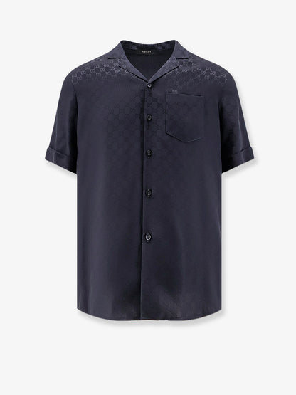 Camicia in seta GG jacquard thumbnail