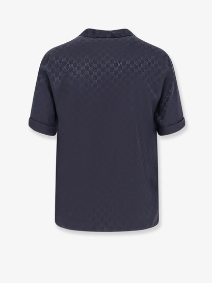 Camicia in seta GG jacquard thumbnail