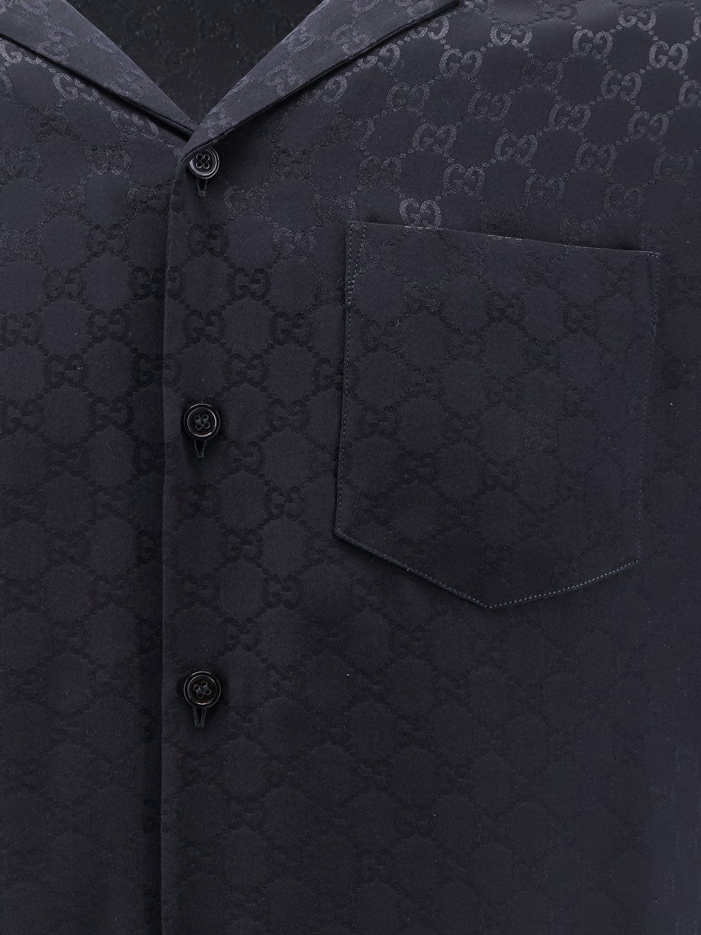Camicia in seta GG jacquard