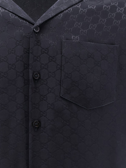 Camicia in seta GG jacquard thumbnail