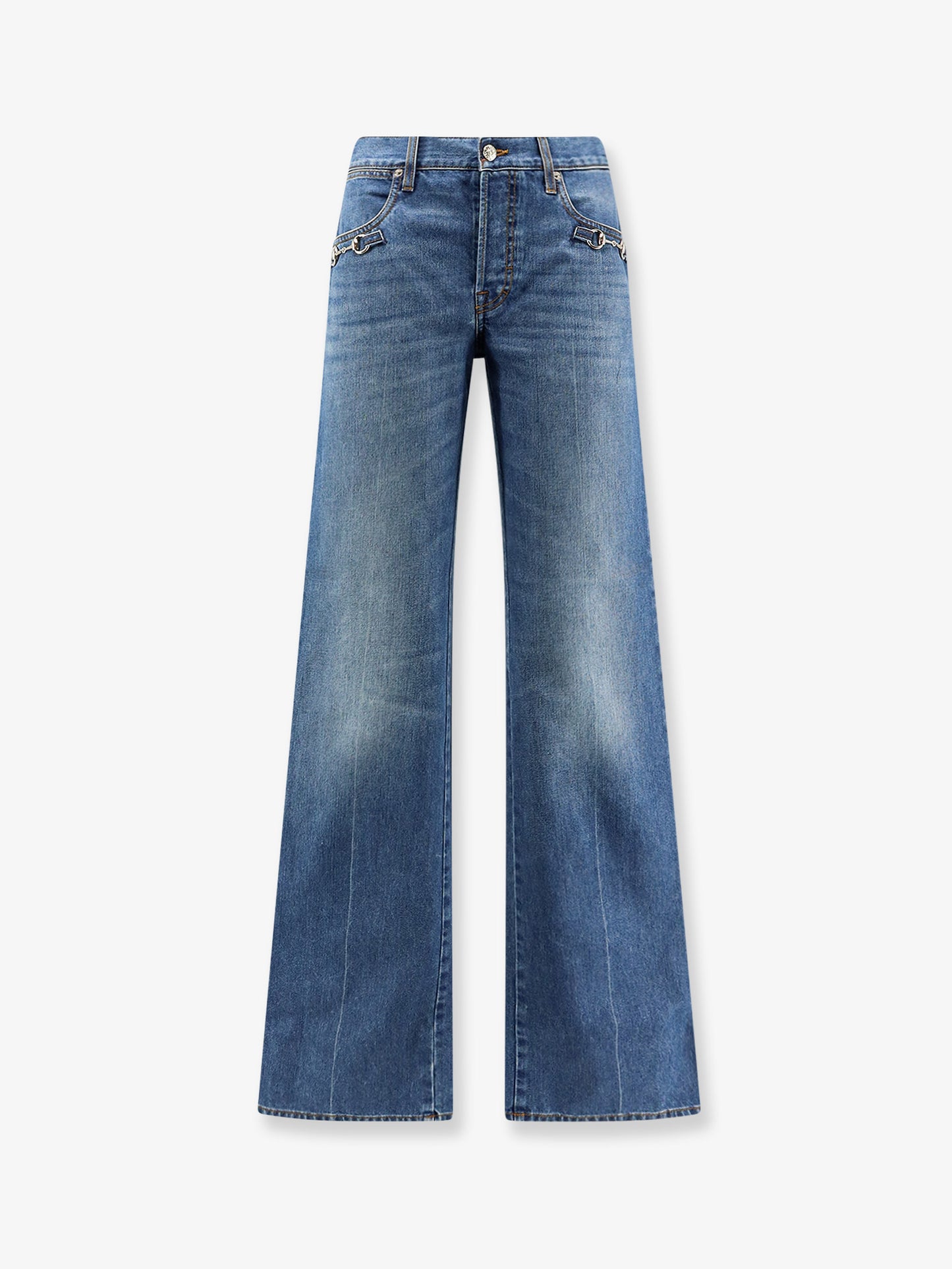 Blue denim jeans