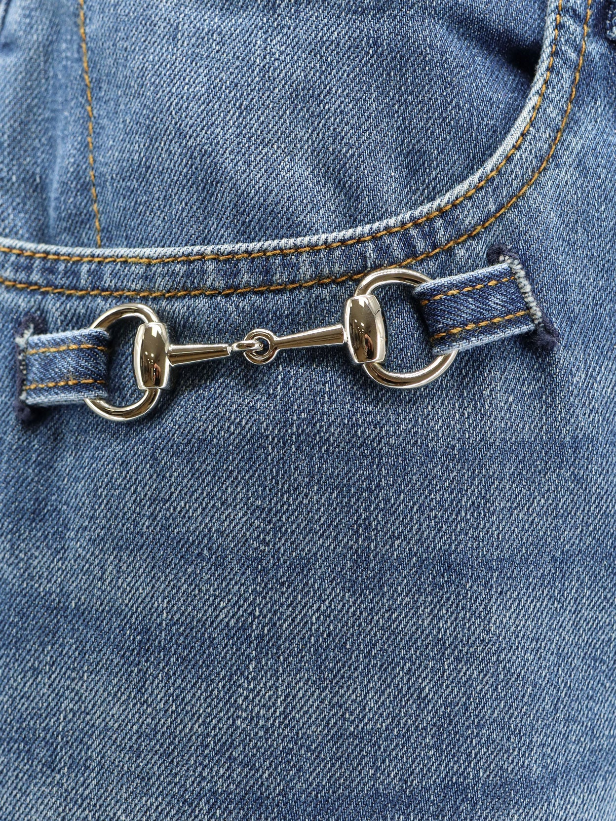 Blue denim jeans