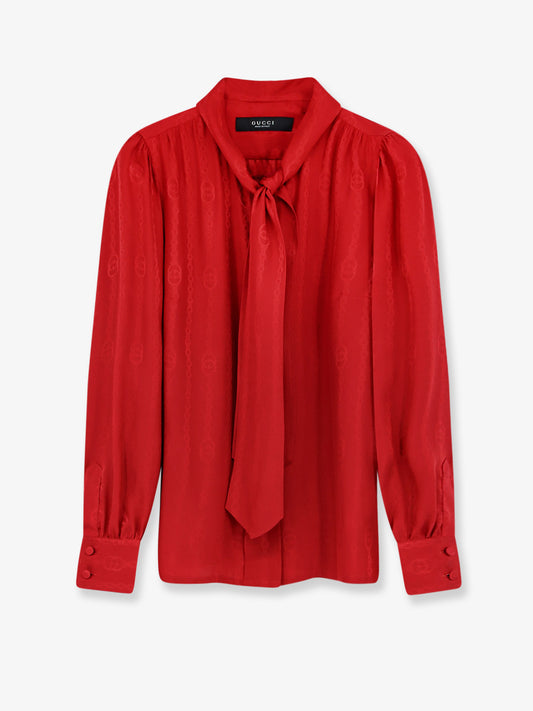 Silk shirt with bow