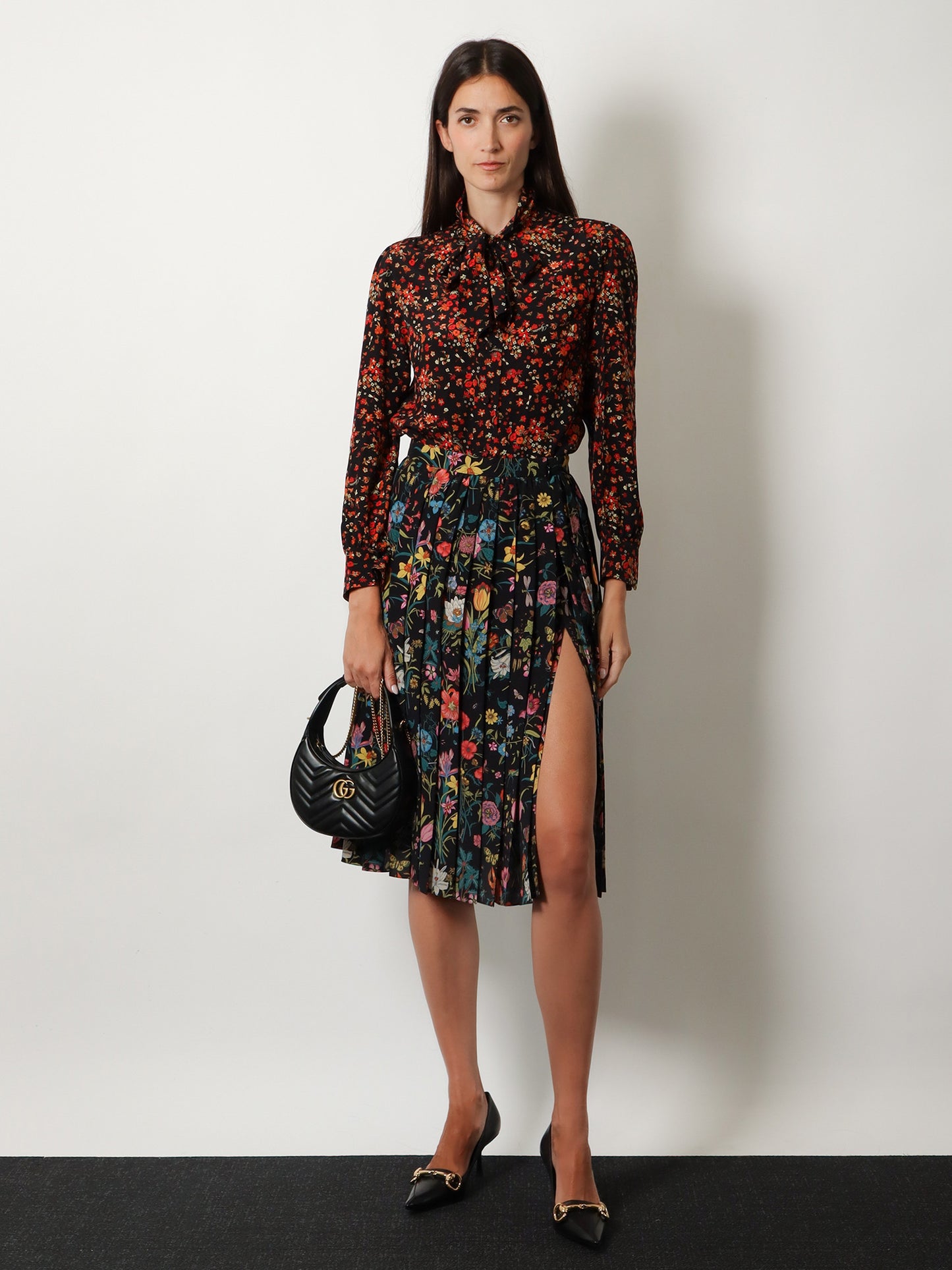 Printed silk shirt