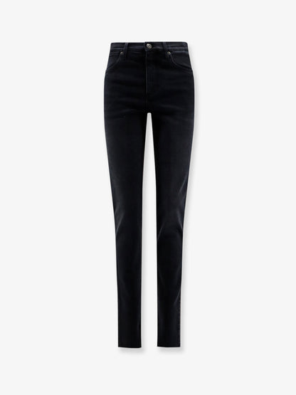 Slim Fit black denim trousers thumbnail