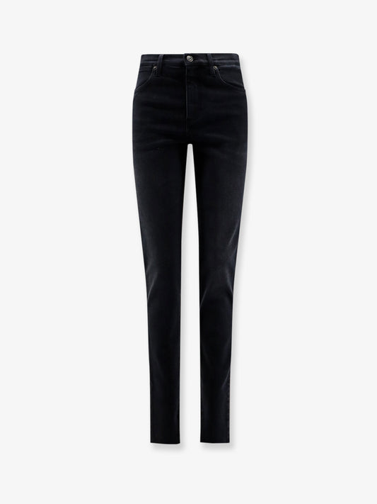 Slim Fit black denim trousers