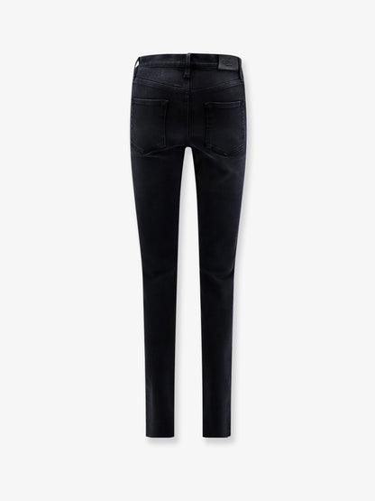 Slim Fit black denim trousers thumbnail