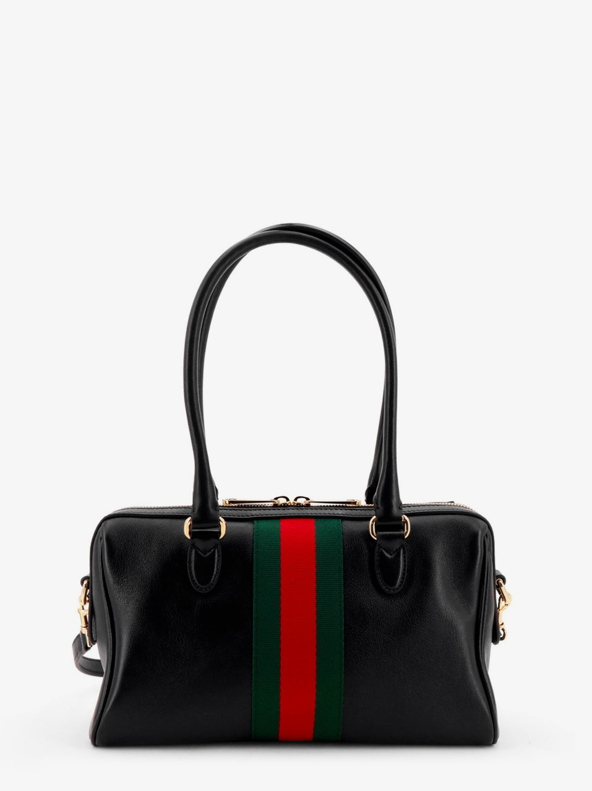 Borsetto leather handbag with Web detail on the front