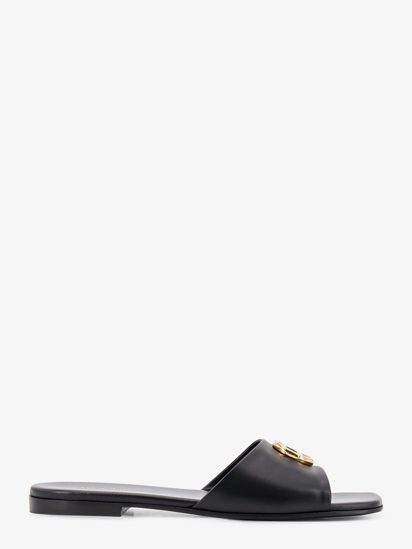 Slide sandals with metal GG logo