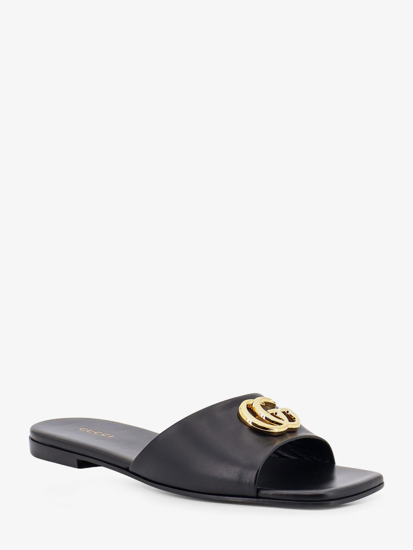 Slide sandals with metal GG logo