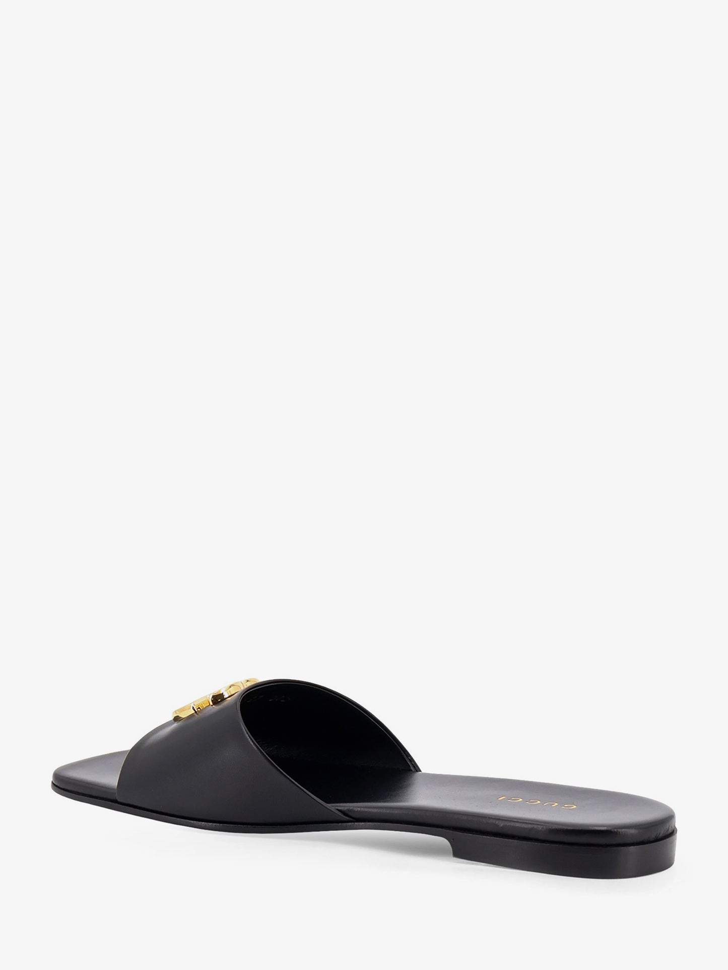 Slide sandals with metal GG logo
