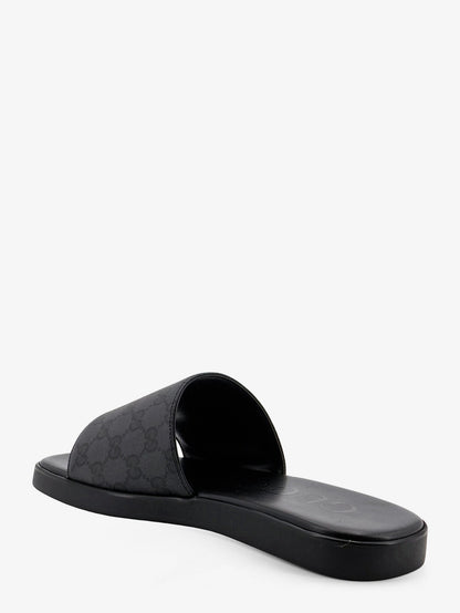 Denim sandals with GG motif thumbnail