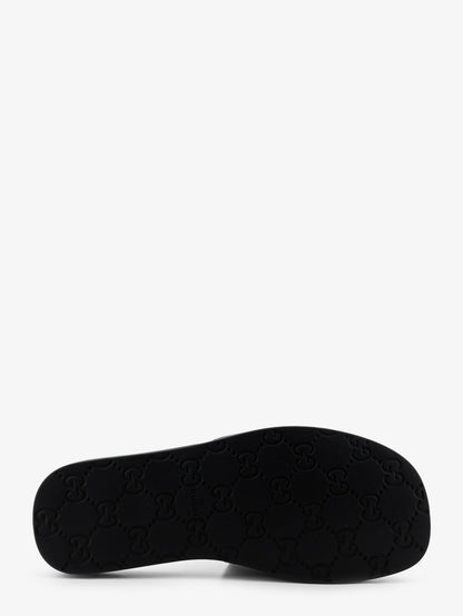 Denim sandals with GG motif thumbnail